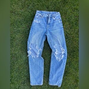 American Eagle Outfitters highest rise baggy straight jeans size 0